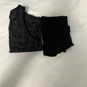 Black Lace Women's Intimate Set